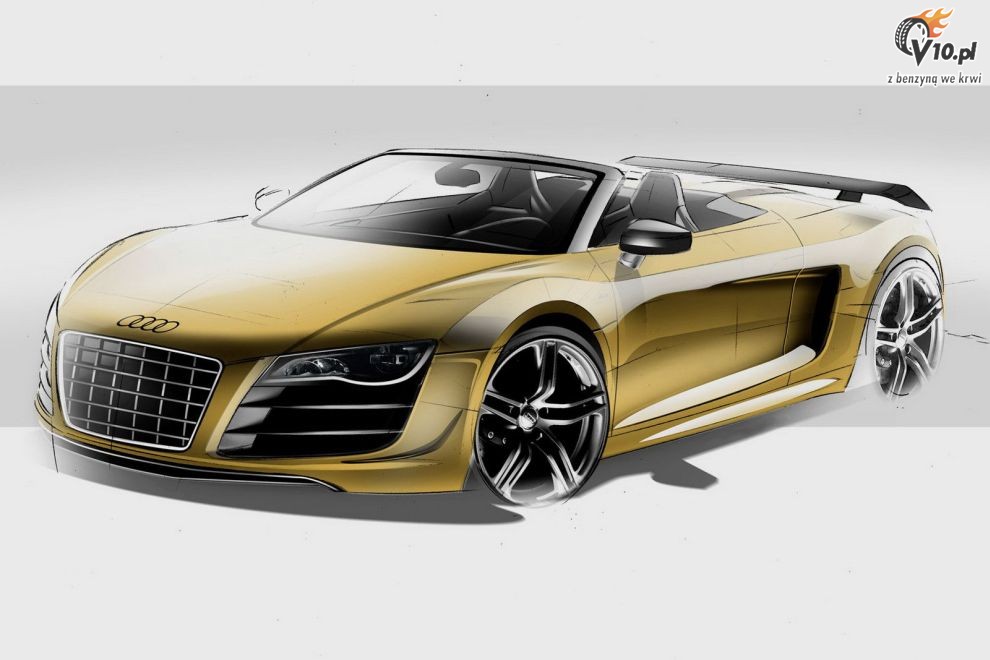 Audi R8 GT Spyder na pierwszych szkicach
