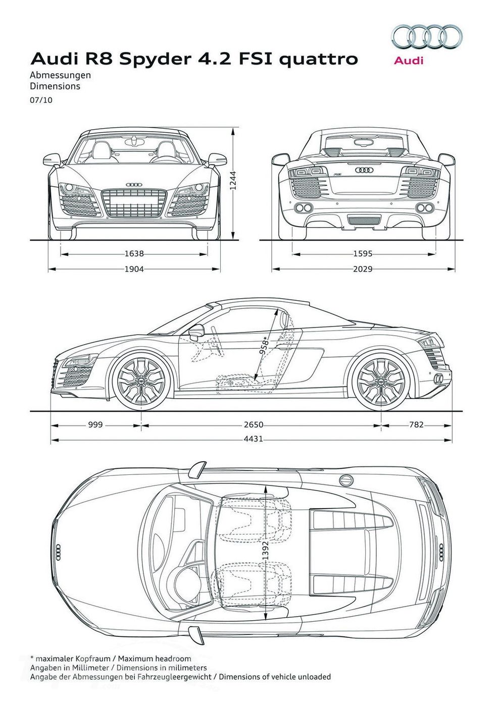 Nowe Audi R8 Spyder 4.2 V8 FSI