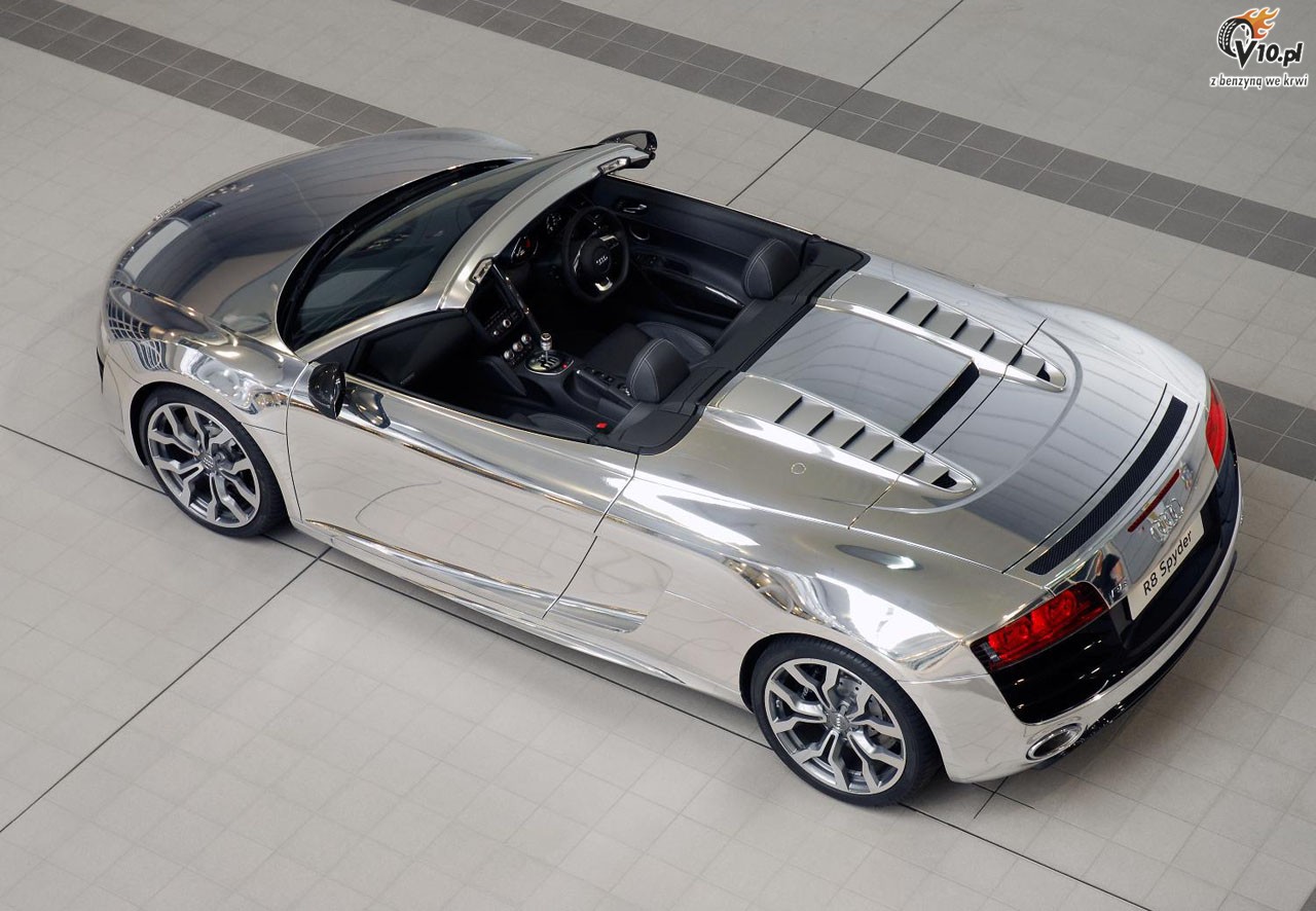Chromowane Audi R8 Spyder