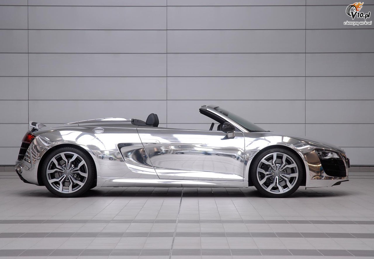 Chromowane Audi R8 Spyder
