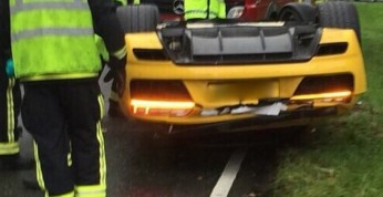 Audi R8 V10 Plus dachowało podczas jazdy próbnej