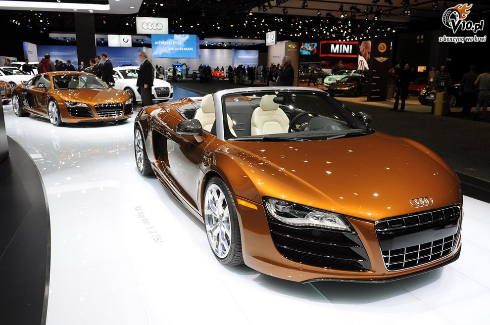 Audi R8 V10 na targach w Detroit 2010
