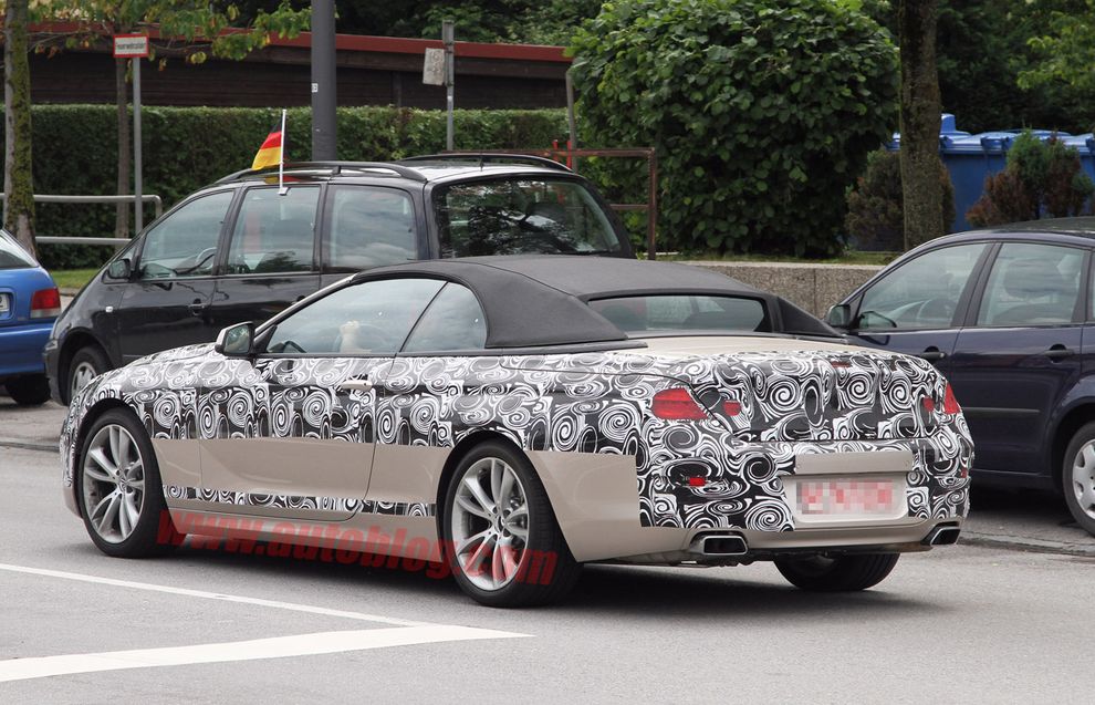 Nowe BMW serii 6 Cabrio 2011 - zdjcie szpiegowskie