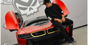 Nietypowo wykończone BMW i8 należące do Austina Mahone