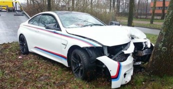 BMW M4 Coupe zostało rozbite przez mechanika