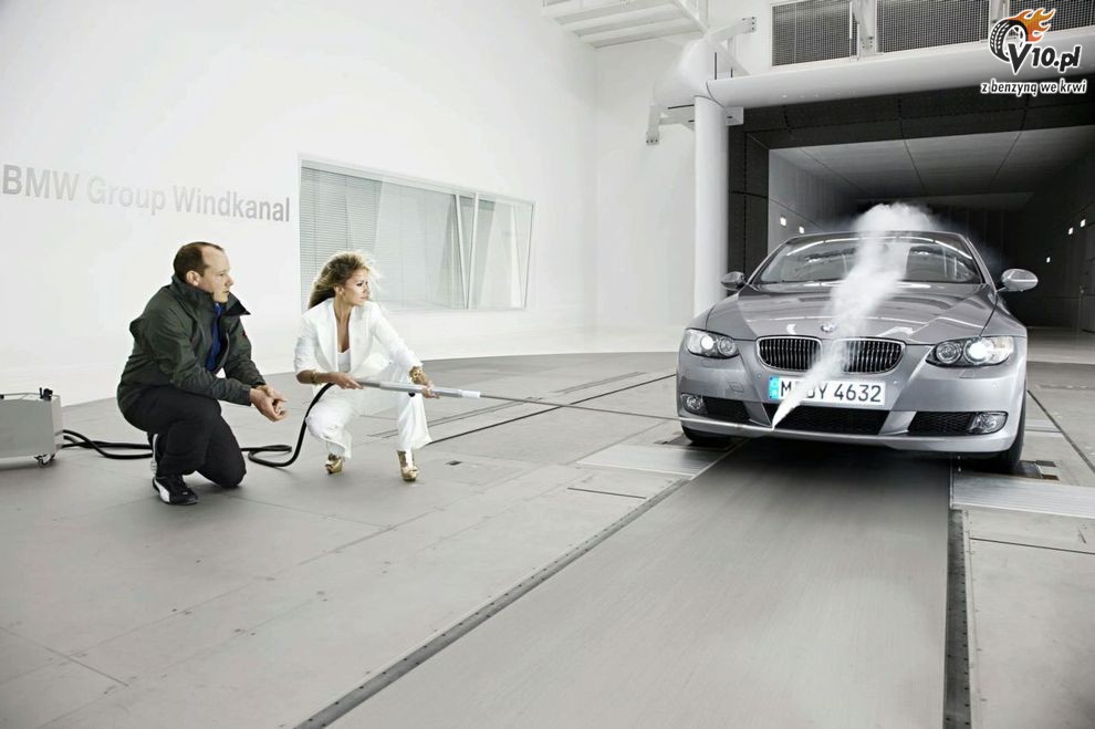 BMW modelka Sylvie van der Vaart nowy tunel aerodynamiczny