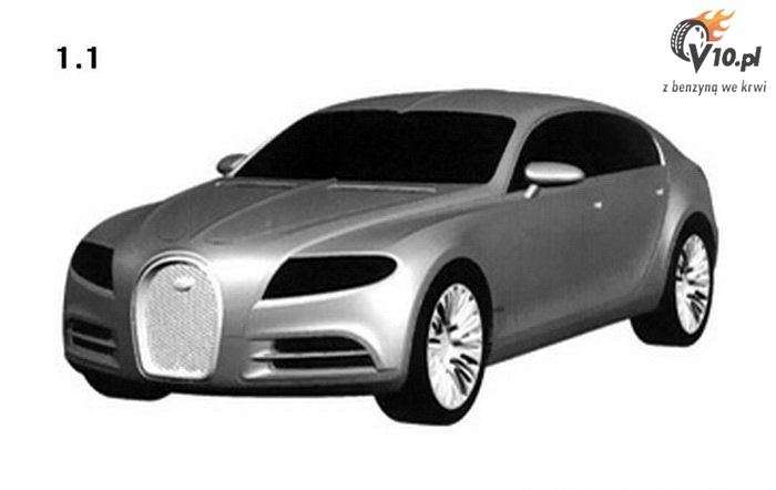 Bugatti 16 C Galibier - szkic projektowy