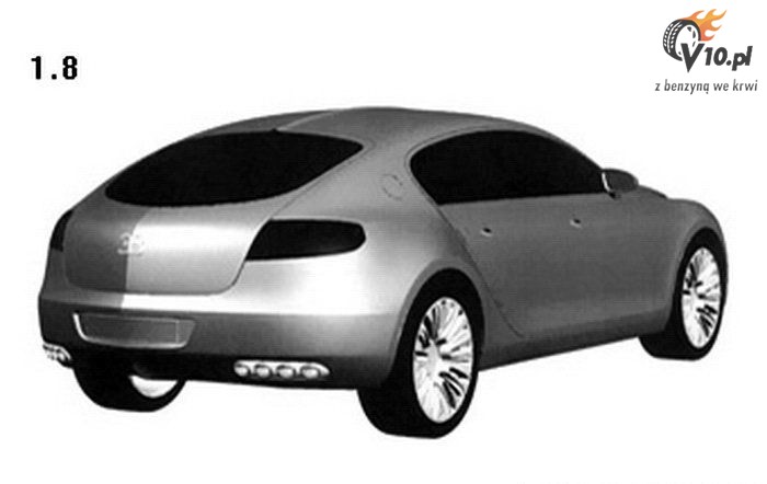 Bugatti 16 C Galibier - szkic projektowy