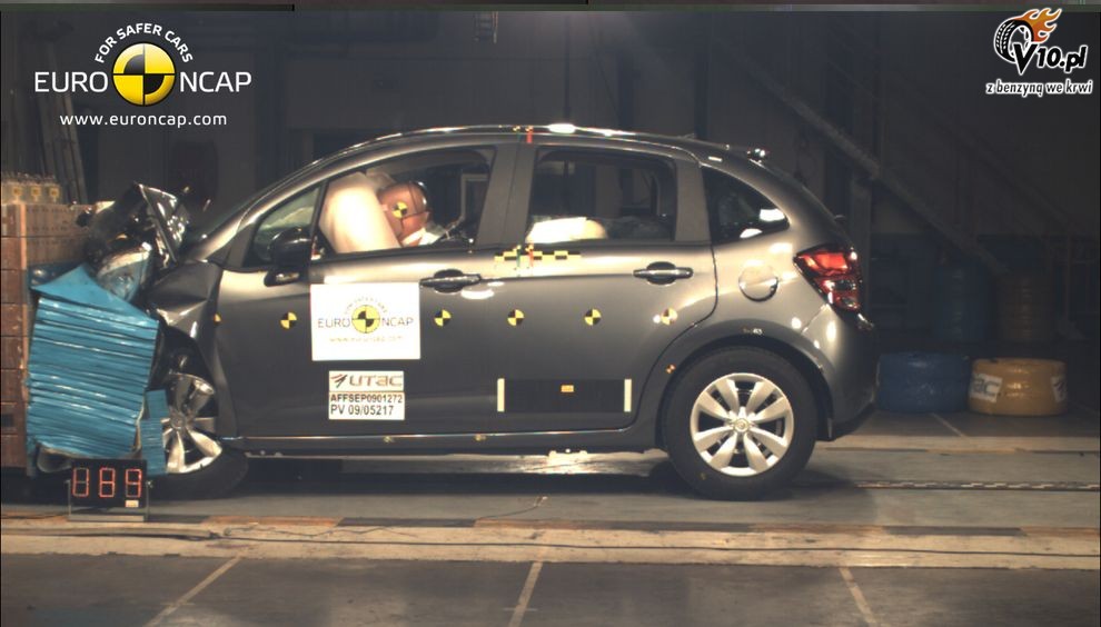 Nowy Citroen C3 - test zderzeniowy EuroNCAP