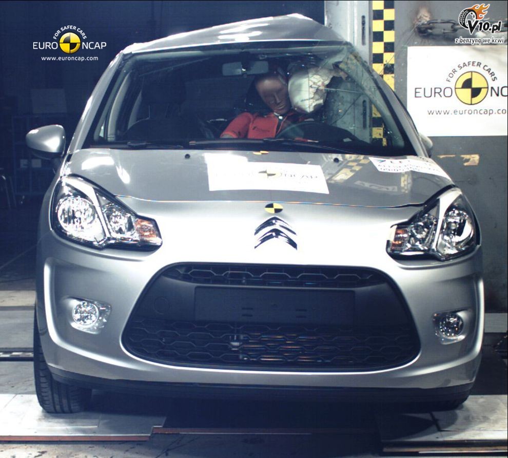 Nowy Citroen C3 - test zderzeniowy EuroNCAP
