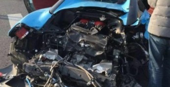 Ferrari 458 Italia zostało mocno rozbite w Chinach