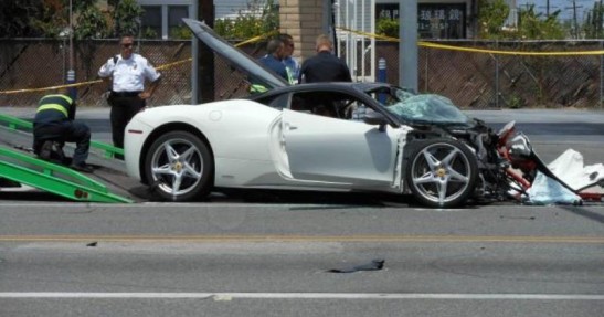 Ferrari 458 - wypadek