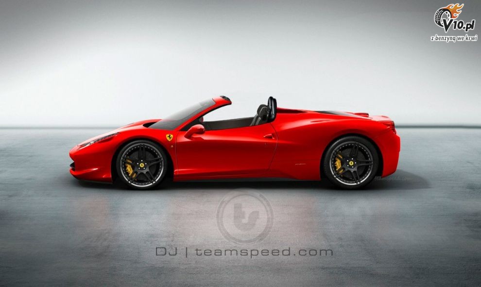 Nowe Ferrari 458 Italia Spider - wizualizacja