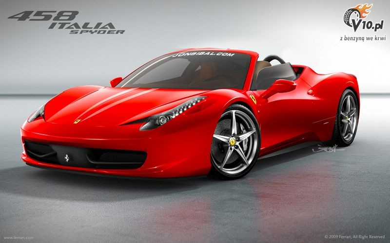 Nowe Ferrari 458 Spider - wizualizacja
