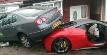 Ferrari 458 z wypożyczalni zostało rozbite w Luton