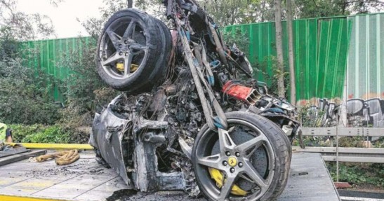 Ferrari 458 - wypadek