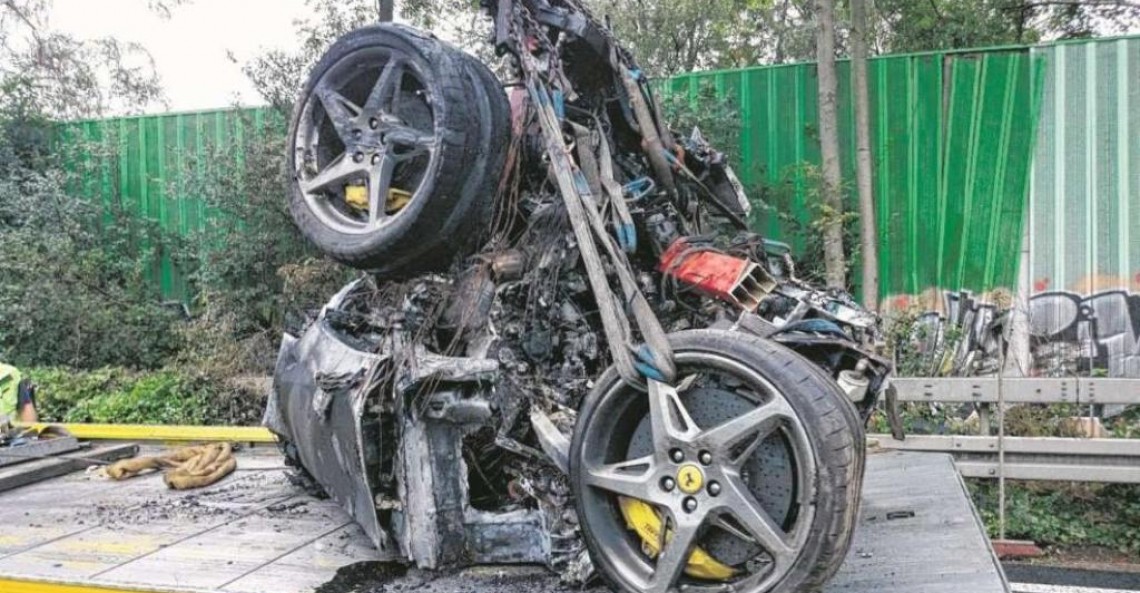 Ferrari 458 - wypadek