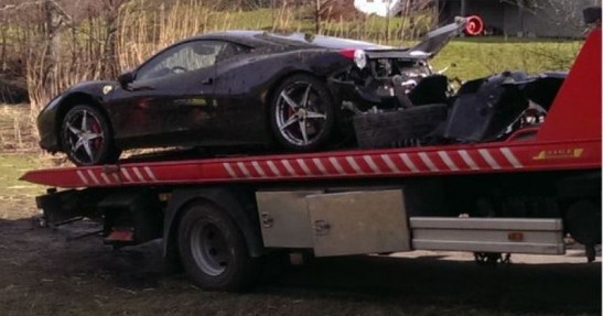Ferrari 458 Italia - wypadek