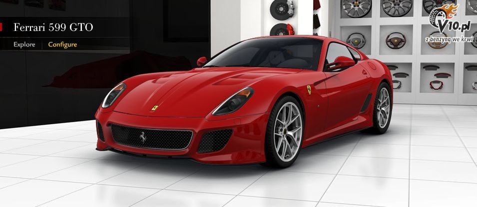 Nowe Ferrari 599 GTO - konfigurator
