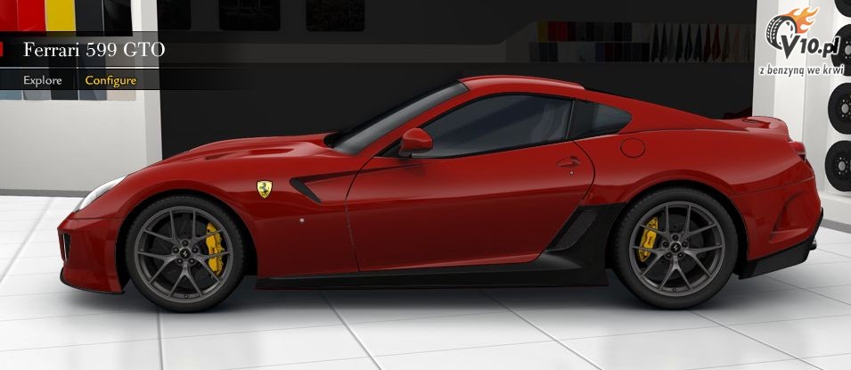Nowe Ferrari 599 GTO - konfigurator