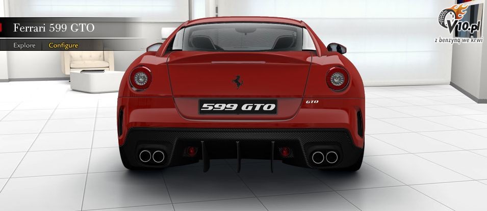 Nowe Ferrari 599 GTO - konfigurator