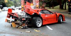 Ferrari F40 - wypadek