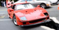 Ferrari F40 - wypadek