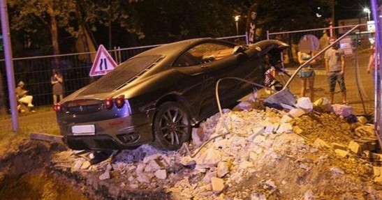 Ferrari F430 - wypadek