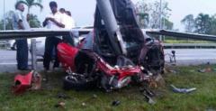 Ferrari F430 - wypadek w Malezji