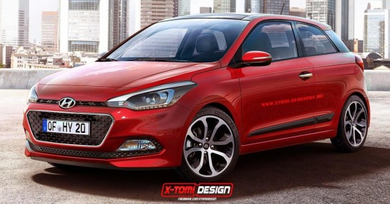 Hyundai i20 3d - wizualizacja