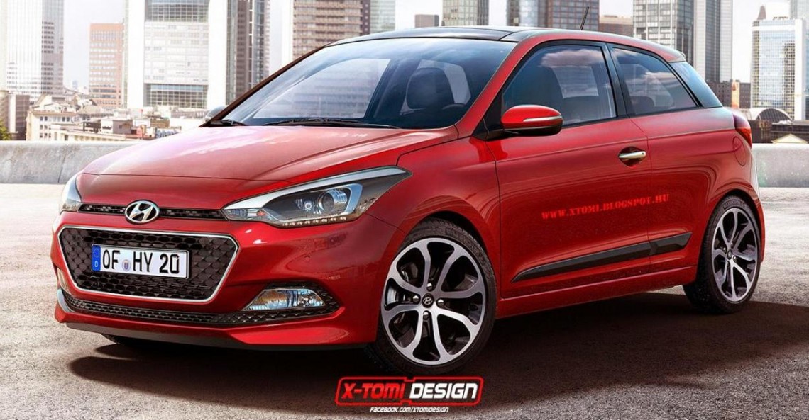 Hyundai i20 3d - wizualizacja