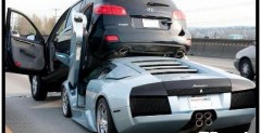 Lamborghini Murcielago i Hyundai Santa Fe - wypadek