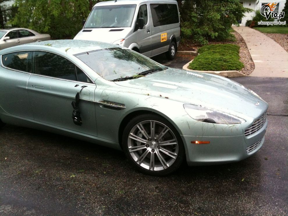 Aston Martin Rapide i Bentley Continental Supersports kontra drzewo