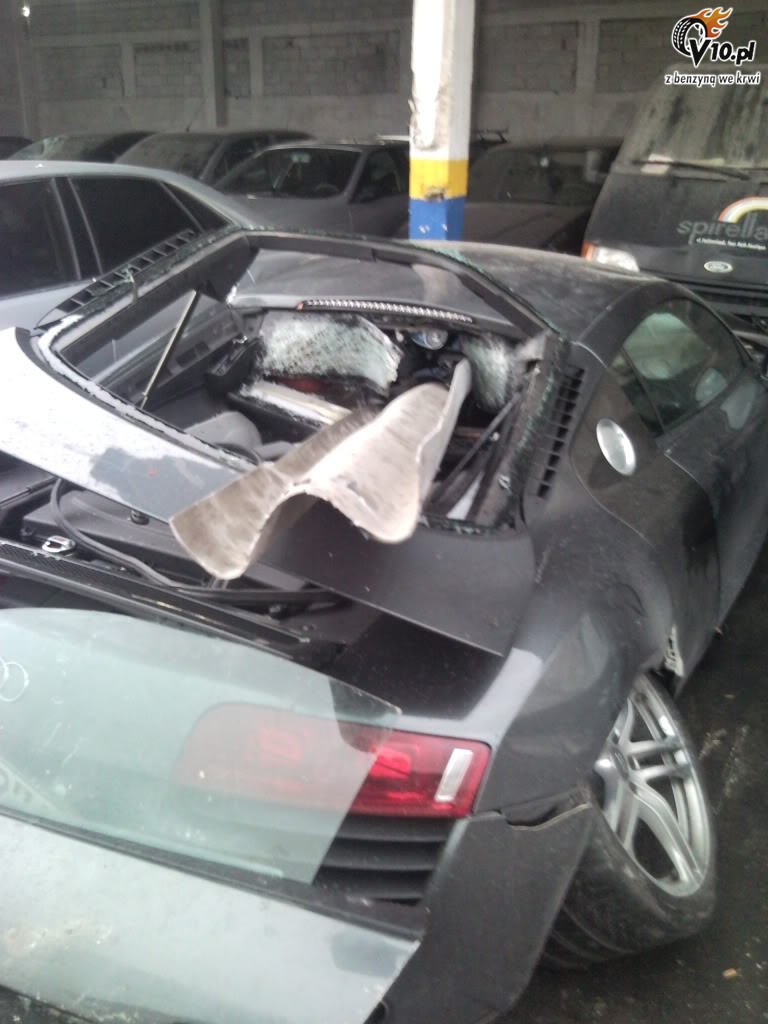 Audi R8 - przeraajcy wypadek