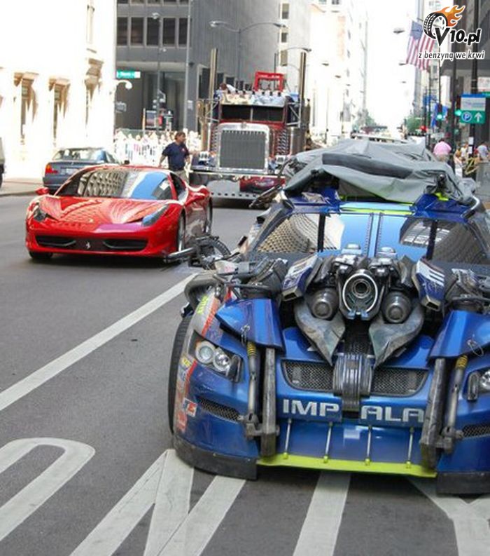 Auta przyapane na planie filmu Transformers 3