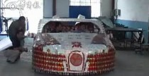 Bugatti Veyron z opakowa po papierosach