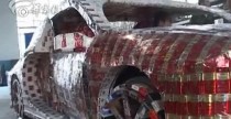 Bugatti Veyron z opakowa po papierosach