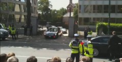 Cadillac Baracka Obamy uwiziony na rampie