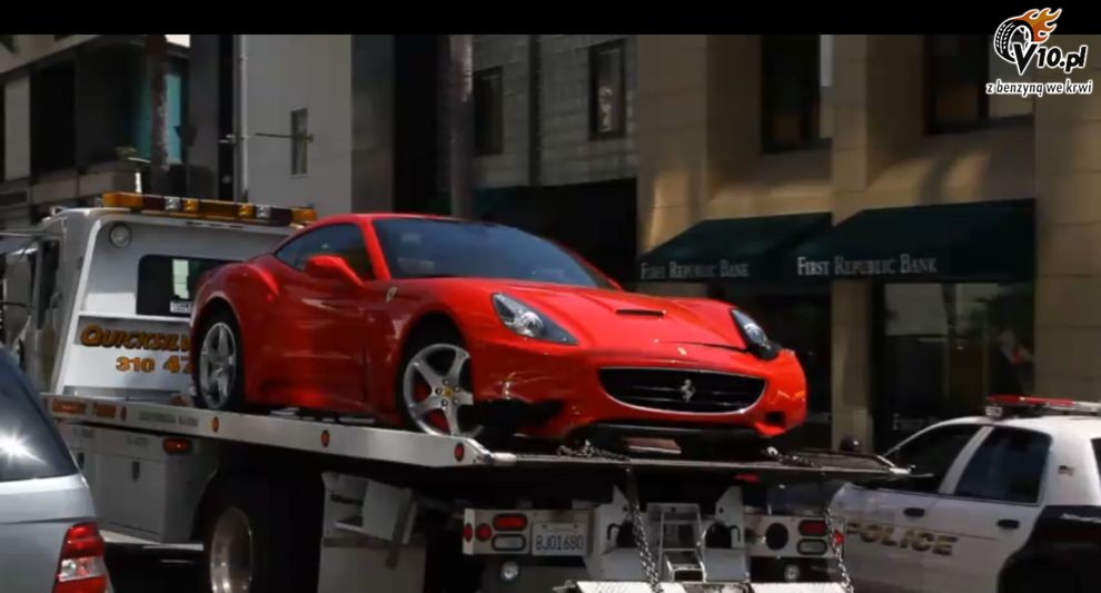 Ferrari California - wypadek