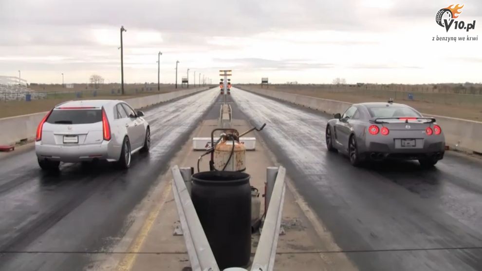 Hennessey Cadillac Sport Wagon vs Nissan GT-R