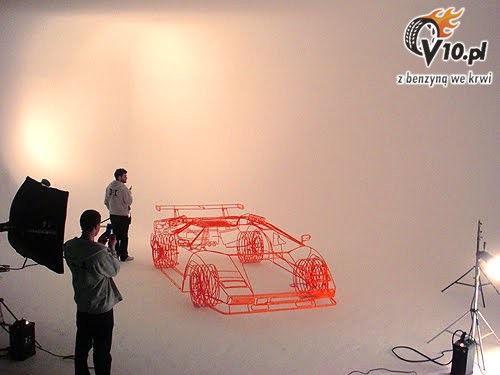 Lamborghini Countach - model szkieletowy