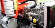 Kenworth W900 Longnose Flatber Trailer z klockw Lego