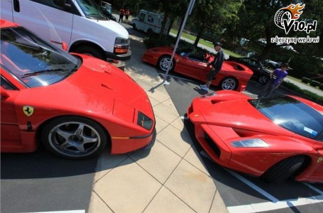 Modele Ferrari na miejscach dla niepenosprawnych