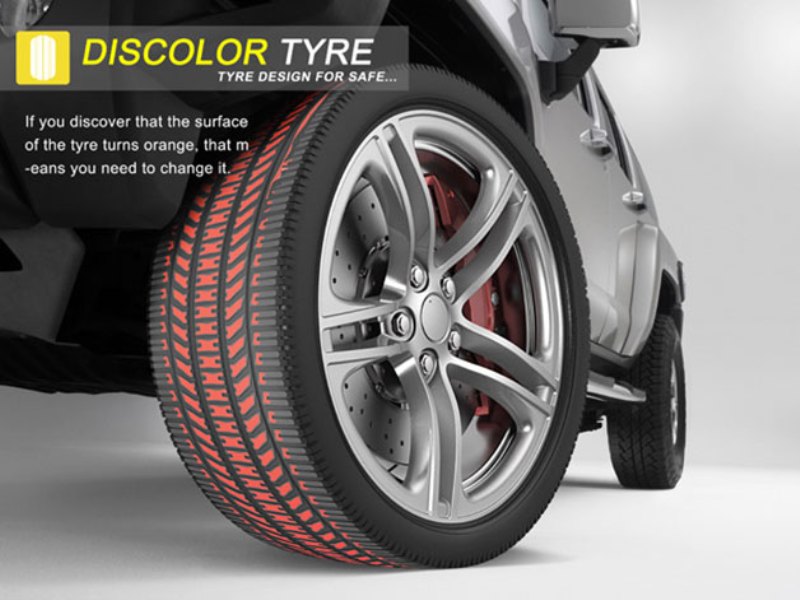 Discolor Tire
