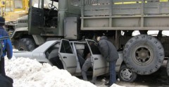 Pijany kierowca ciarwki kontra Mercedes