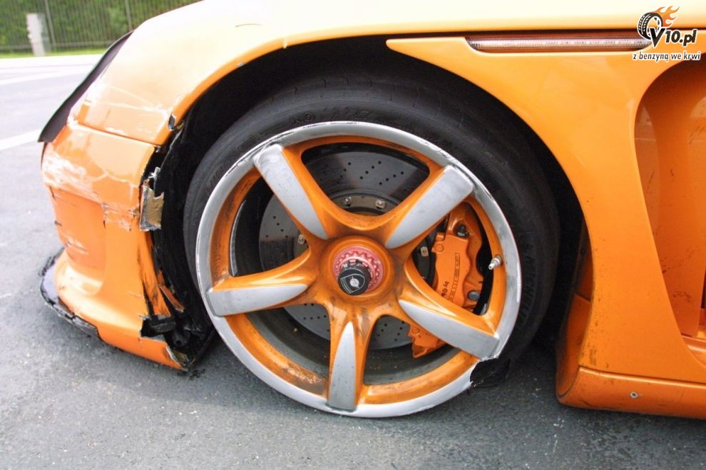 Porsche Carrera GT Gemballa - wypadek