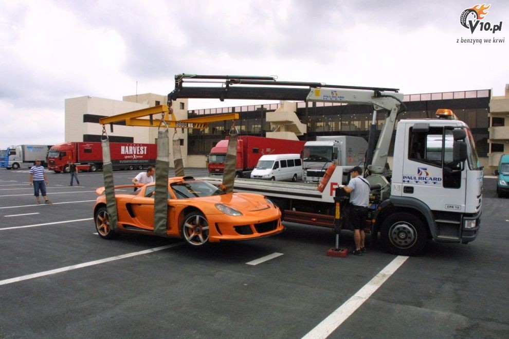 Porsche Carrera GT Gemballa - wypadek