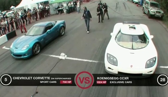 Chevrolet Corvette VS Koenigsegg CCXR