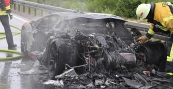 Lamborghini Aventador spłonęło na niemieckiej autostradzie
