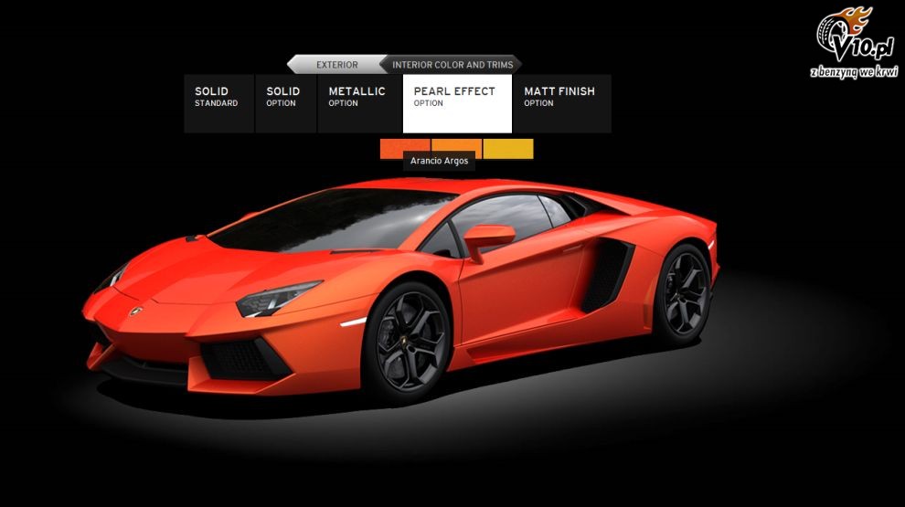 Lamborghini Aventador LP700-4 - konfigurator